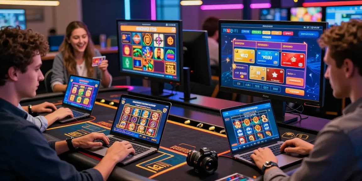Engaged players at credit card casinos for UK players enjoying vibrant games and bonuses online.