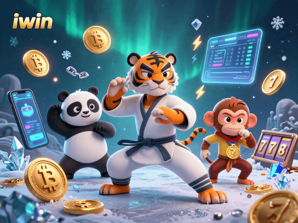 Experience the thrill of iwin with a vibrant casino scene showcasing animated characters and exciting gaming elements.