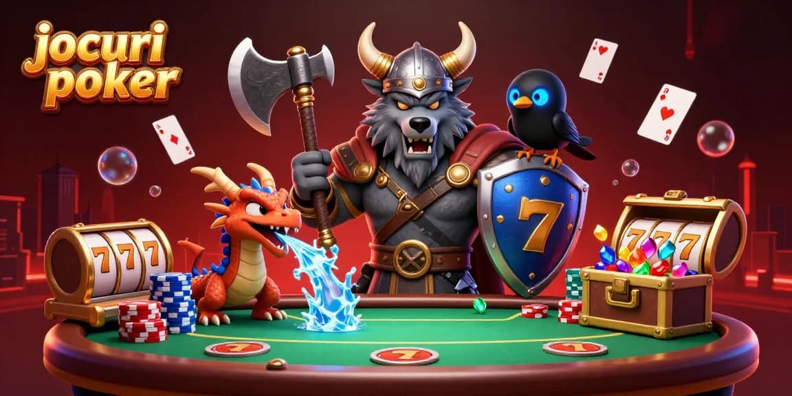 Joacă jocuri casino poker cu Vikingul și dragonul într-o atmosferă plină de câștiguri.