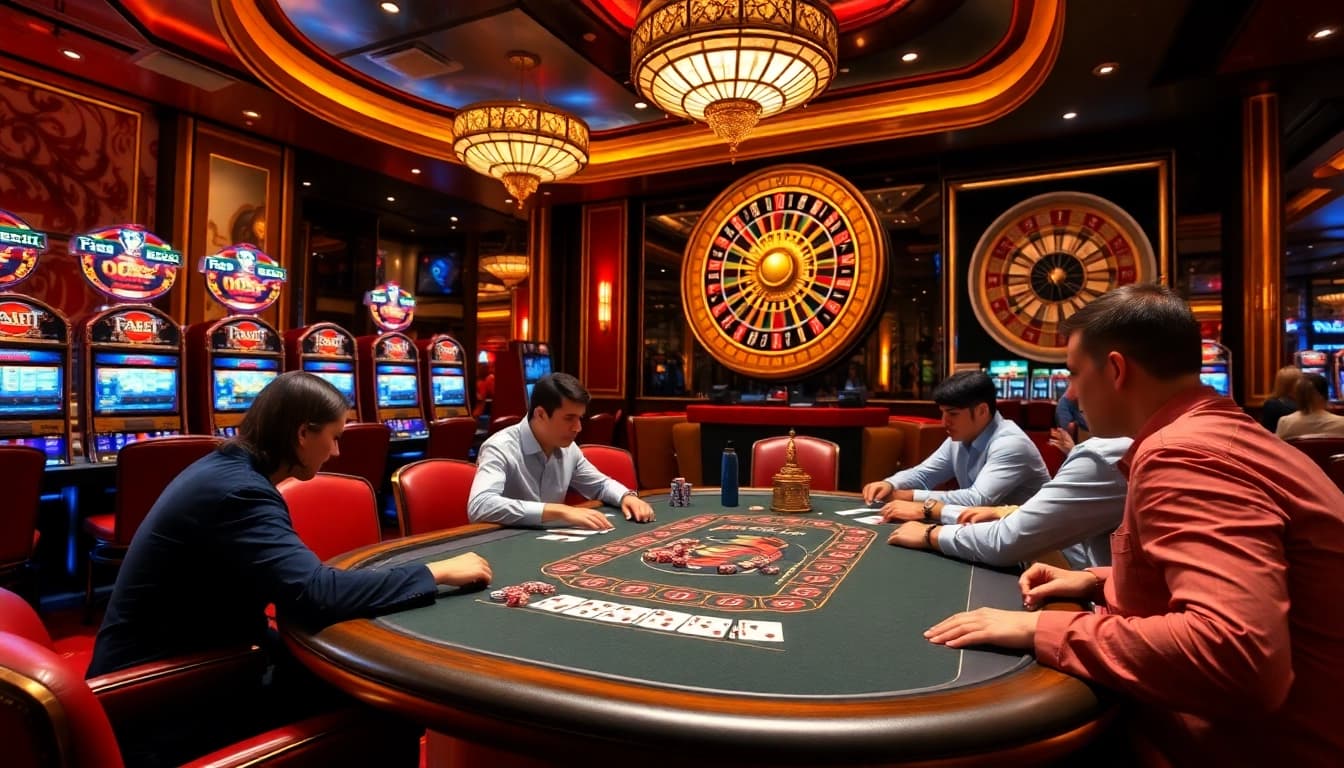 Experience high-stakes poker action at F8BET's luxurious casino venue.