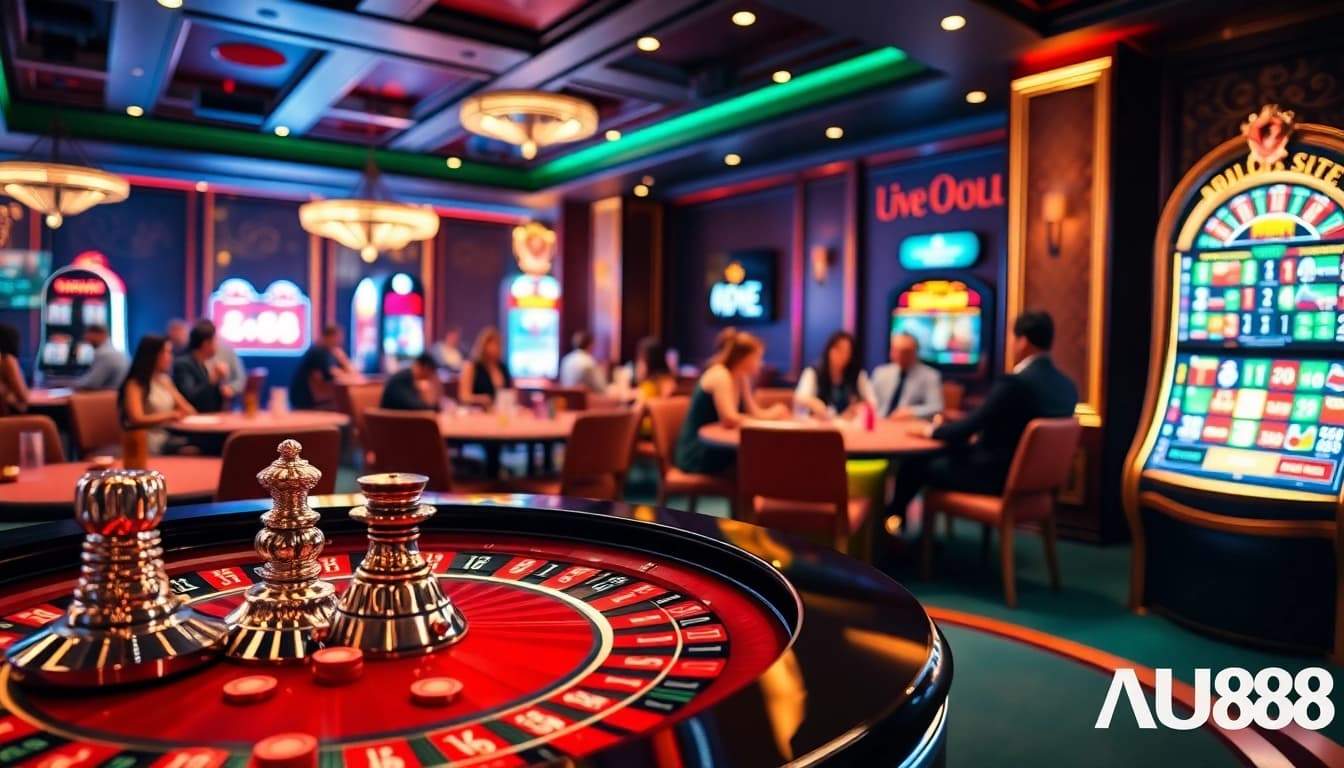 Experience thrilling gameplay at AU88 with vibrant roulette and engaging poker action.