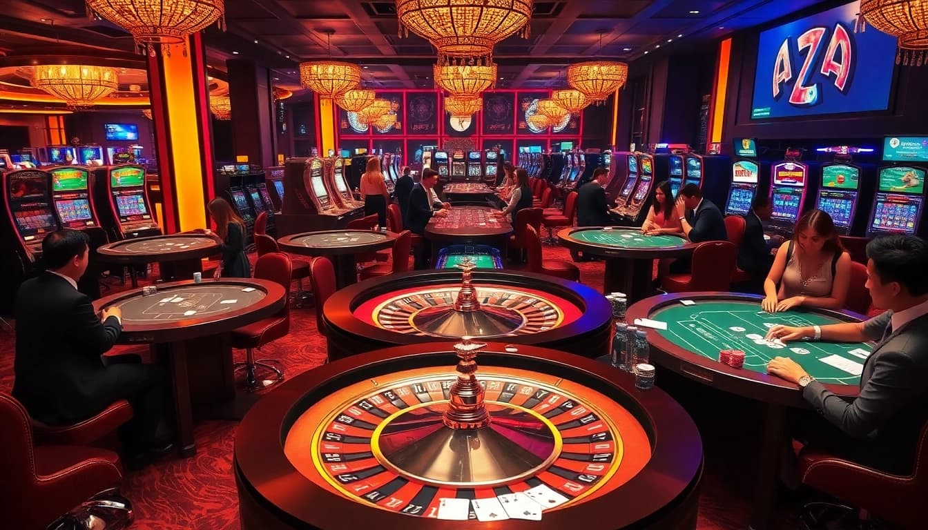 Experience the excitement of casino games at https://go99.institute/, showcasing vibrant slot machines and engaging players.