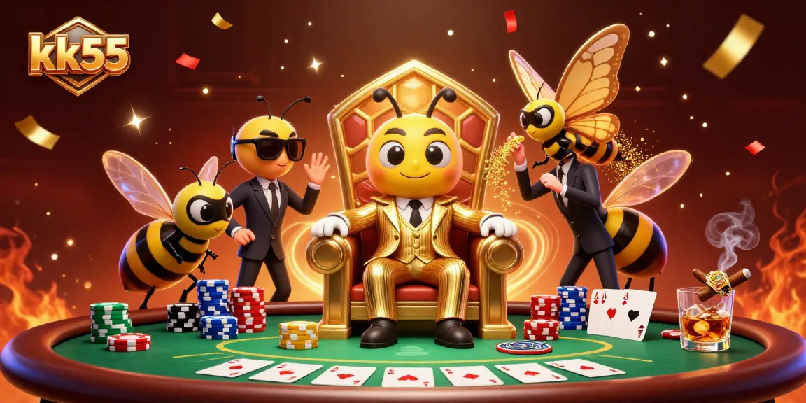 Engage in thrilling poker action with the kk55 mob boss in a dynamic casino scene.