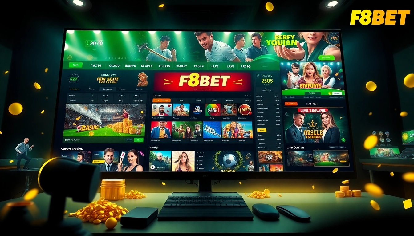Experience the excitement of online gambling at https://f8bet.io/ with vibrant game displays and promotional offers.