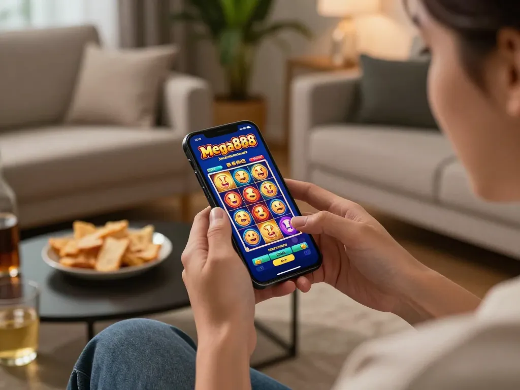 Muatturun aplikasi Mega888 untuk pengalaman bermain kasino mudah alih yang mendebarkan di rumah.