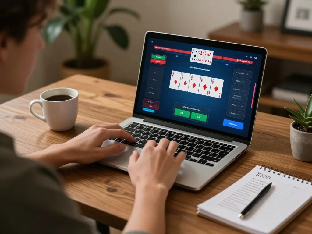 Player analyzing strategic gameplay on ytr88 while enjoying a cozy home gaming experience.
