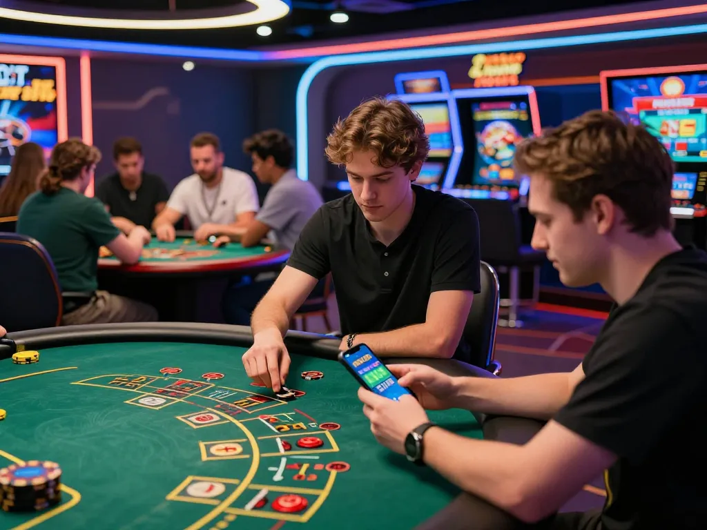 Engaging online gambling scene featuring players at vibrant 3win casino, showcasing betting activities, live games, and exciting promotions.