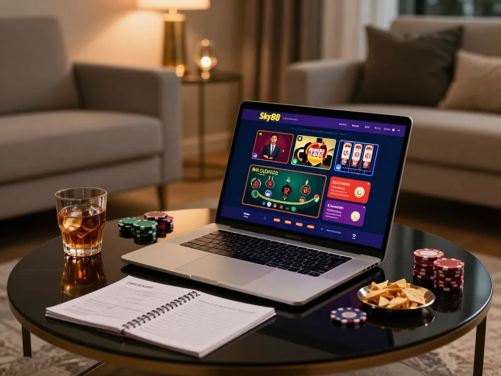 Engaging online gambling experience on Sky88 platform showcasing registration process and gameplay.