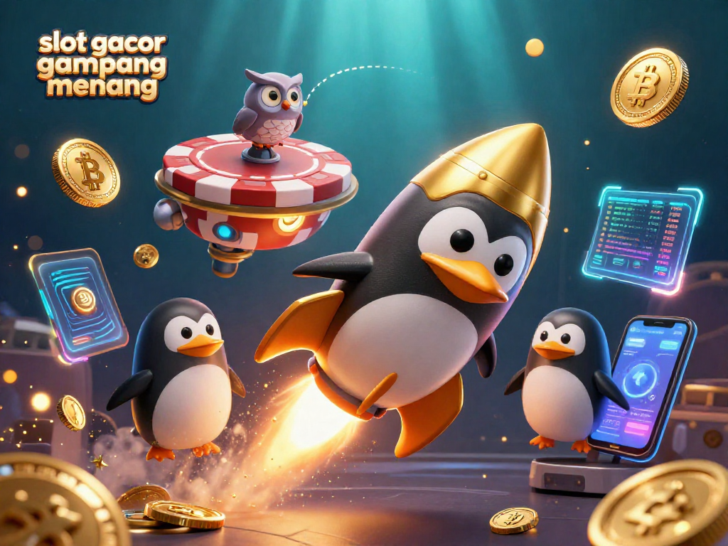 Experience the excitement of slot gacor gampang menang with a dynamic casino-themed space scene.