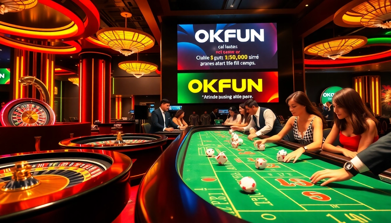 Engaged players enjoying the excitement of OKFUN casino games with live dealers.
