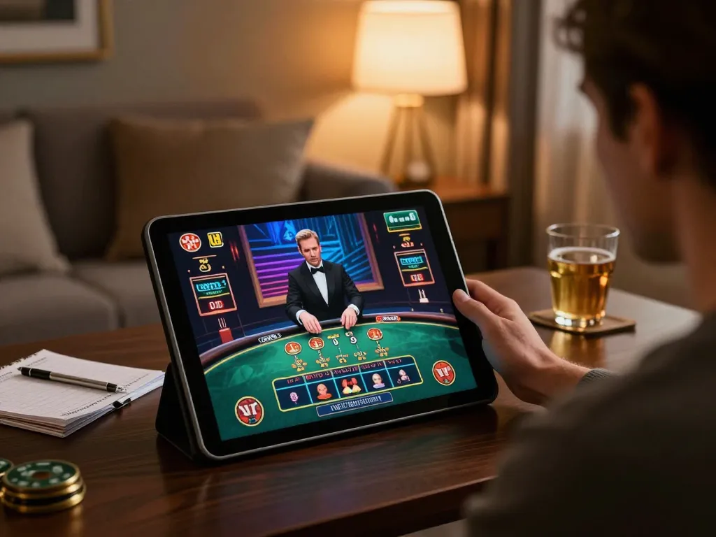 Engage with live dealer games on https://fc88bet.uk.com in a cozy home gaming setup.