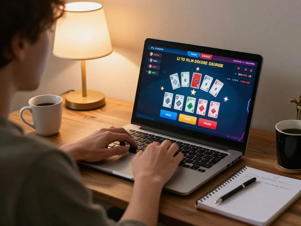 cm88 player engaged in live dealer blackjack at home, highlighting strategic gameplay and comfortable setting
