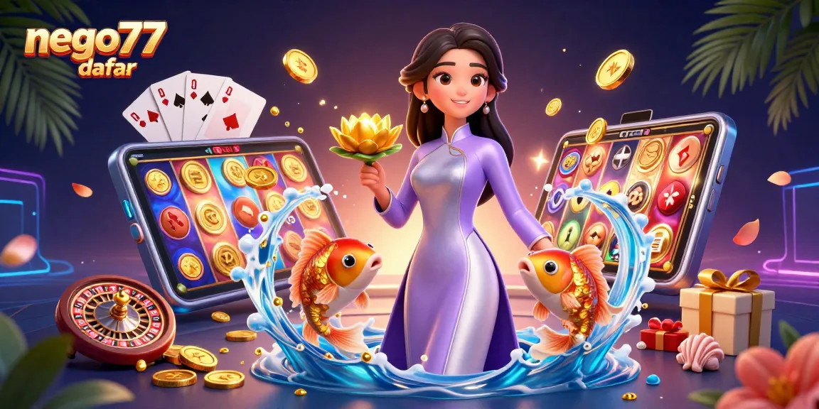 Experience seamless gaming with nego77 daftar, showcasing vibrant casino elements and dynamic gameplay features.