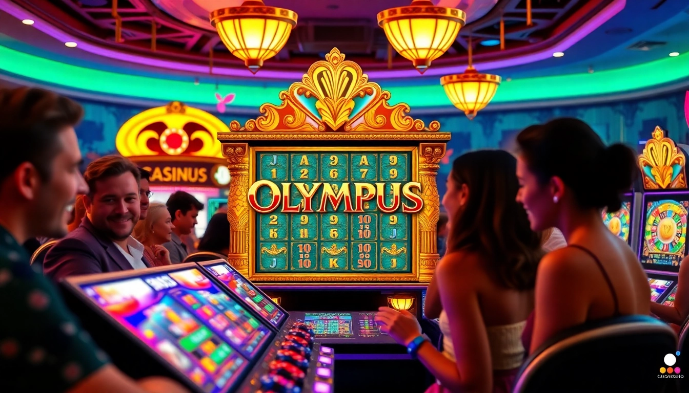 Engage with Olympus slot while enjoying a thrilling casino experience with vibrant machine designs.
