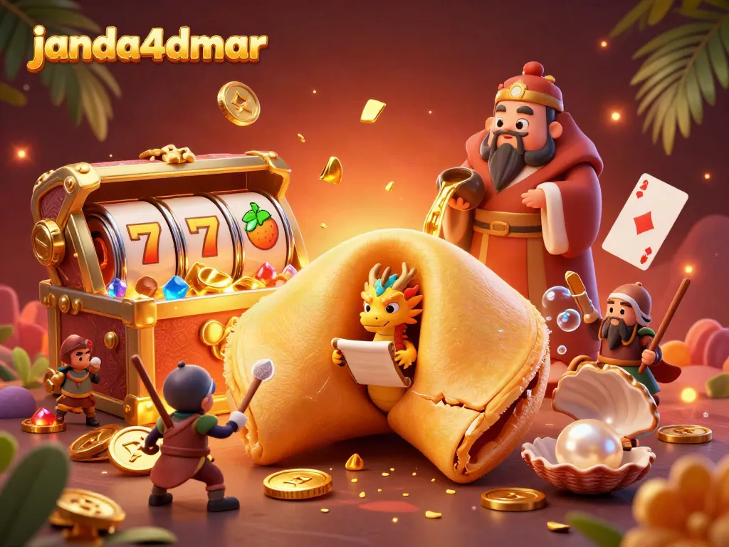 Gali keberuntungan dengan janda4dmar dalam ilustrasi 3D penuh warna dan detail.