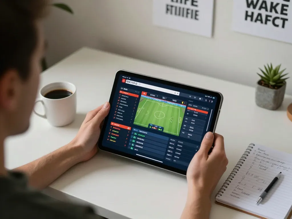 Tempatkan taruhan secara efektif dengan skor langsung SPBO 1 yang ditampilkan di tablet dalam pengaturan permainan yang terfokus