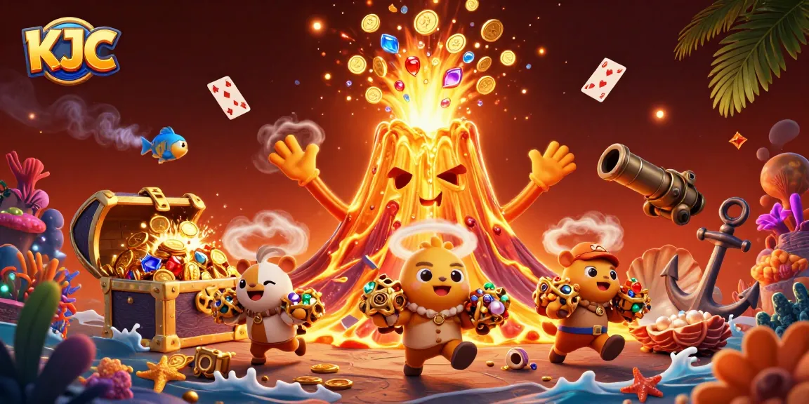 KJC players enjoy thrilling wins with gaming treasures in an exciting casino scene.