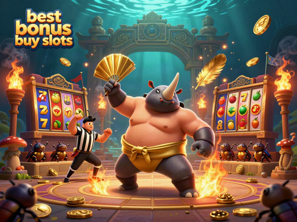 Experience the excitement of the best bonus buy slots with vibrant characters, coin showers, and thrilling gameplay.