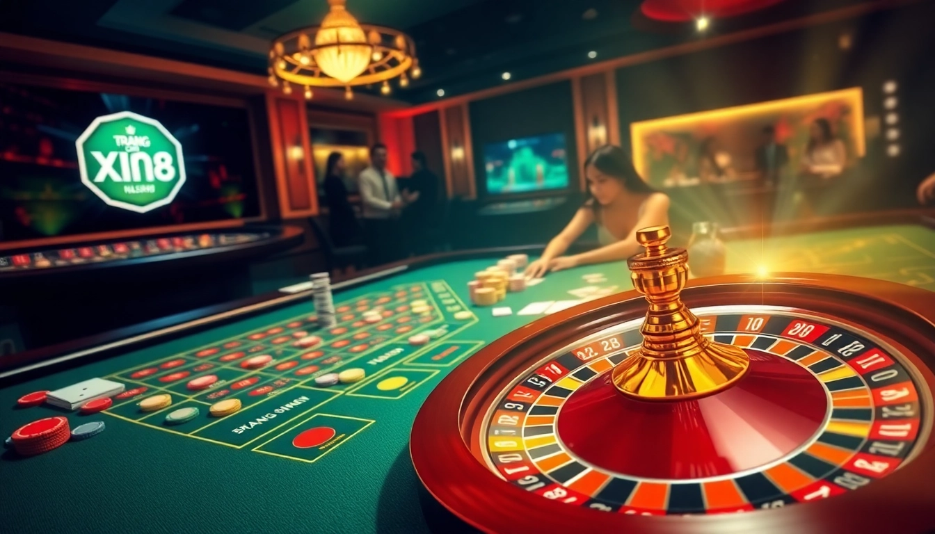 Players enjoying thrilling games on the Trang Chủ XIN88 casino platform with vibrant action.