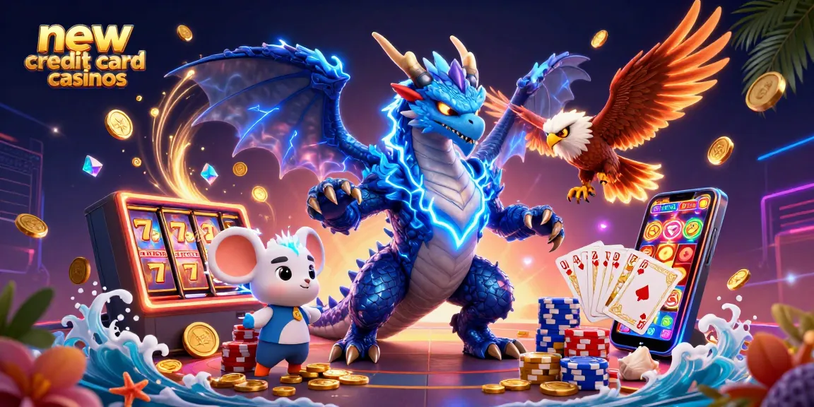 Spin the reels at new credit card casinos with exciting games, coins, and vibrant characters!