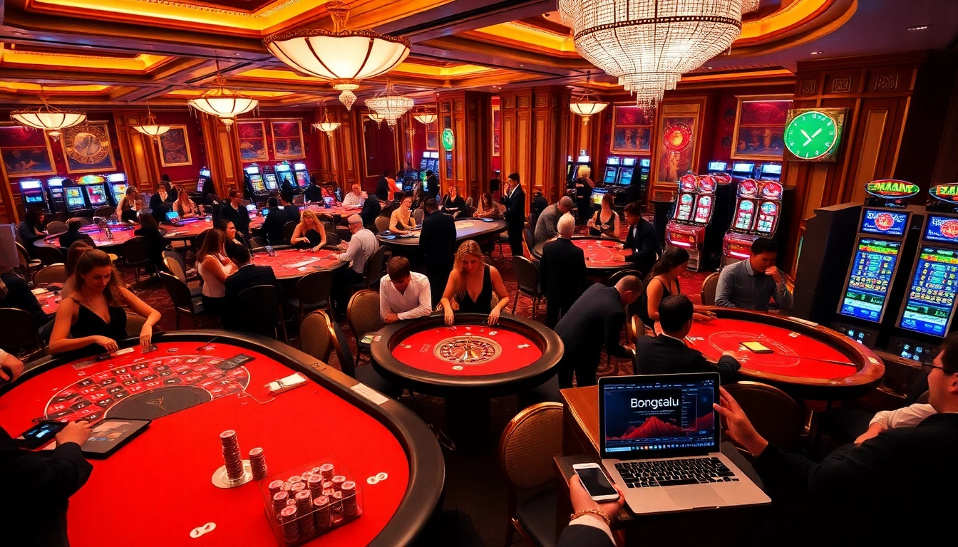 Bongdalu players strategizing at an upscale casino table, showcasing an exciting gambling experience.