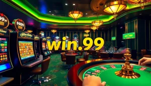 Experience the thrill of gambling with win.99 as players engage in exciting casino games, featuring vibrant visuals and dynamic gameplay.
