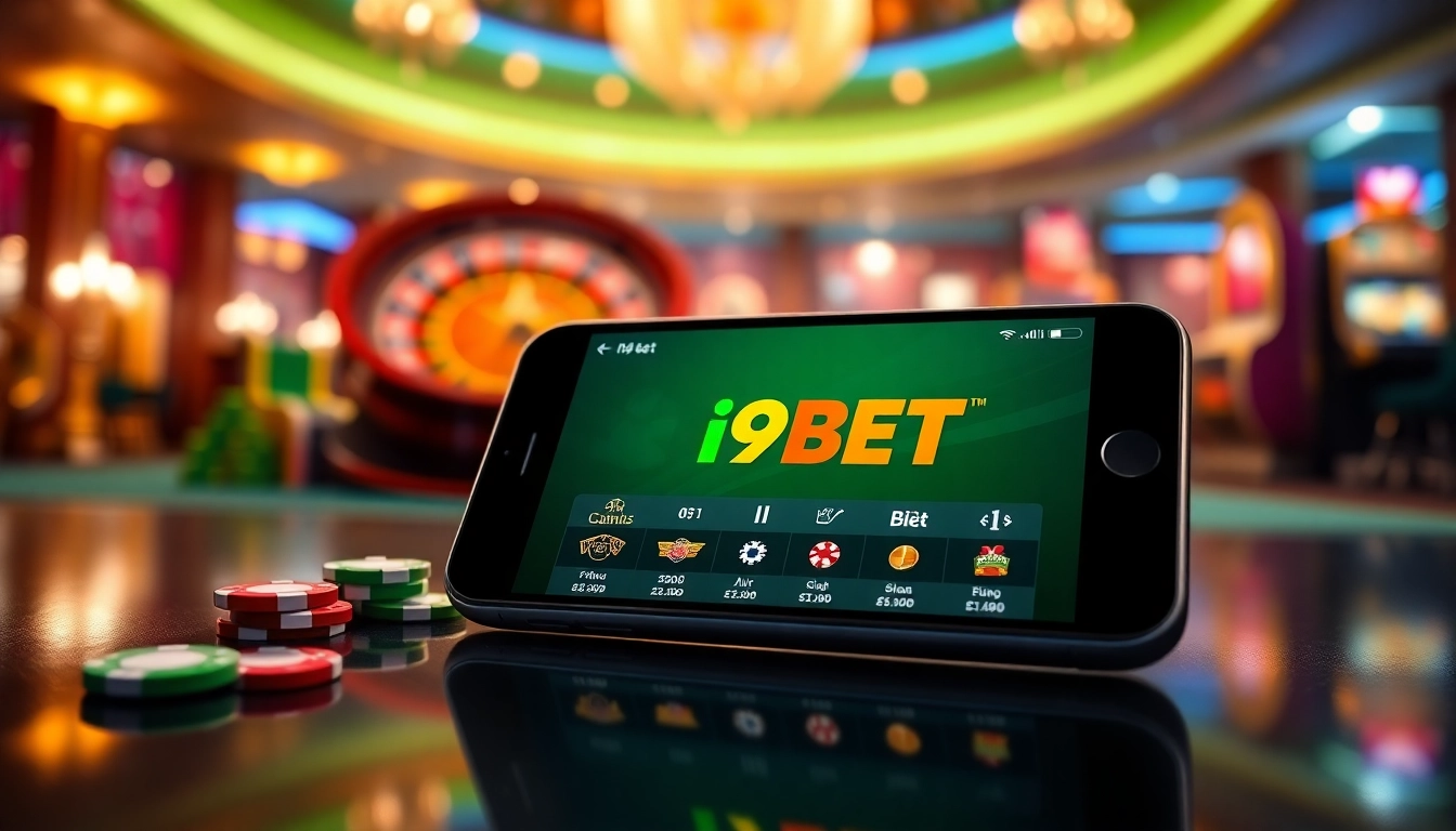 Tải app i9bet for an exciting online gambling experience with engaging casino visuals.